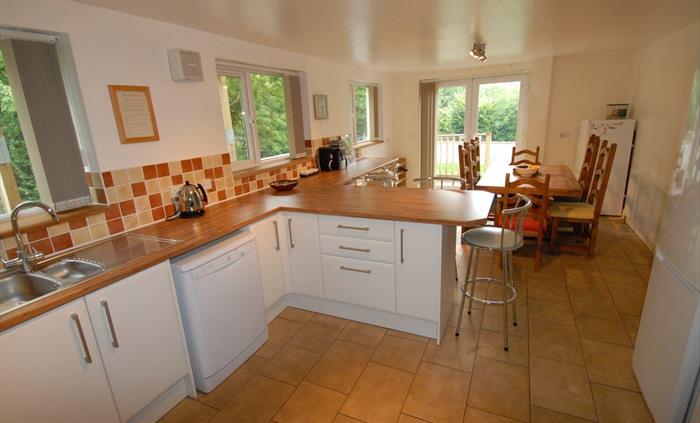 Kitchen and Dining Area - fully equipped and very spacious.  Widen doorways throughout ground floor.  Bespoke ramp available for wheelchair access ont